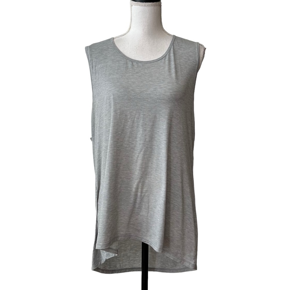 - Athleta Double Layered Crewneck Racerback Athletic Tank Top SZ XL Gray Run